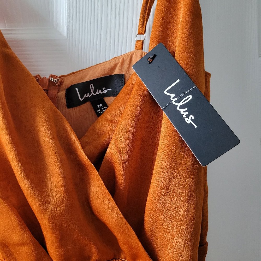 LuLus Constantine Satin Maxi Dress